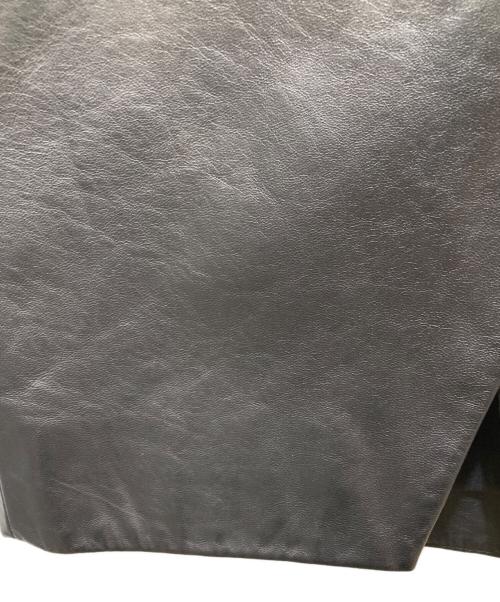 HELMUT LANG（ヘルムートラング）HELMUT LANG (ヘルムートラング) ラムレザースカート ブラック サイズ:6の古着・服飾アイテム