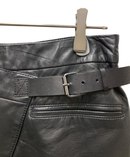 HELMUT LANG（ヘルムートラング）HELMUT LANG (ヘルムートラング) ラムレザースカート ブラック サイズ:6の古着・服飾アイテム