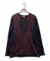 DRIES VAN NOTEN（ドリスヴァンノッテン）の古着「総柄プリントロングスリーブカットソー」｜ブラック