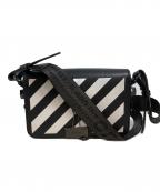 OFFWHITEオフホワイト）の古着「Diag Mini Flap Bag ショルダーバッグ」｜ブラック