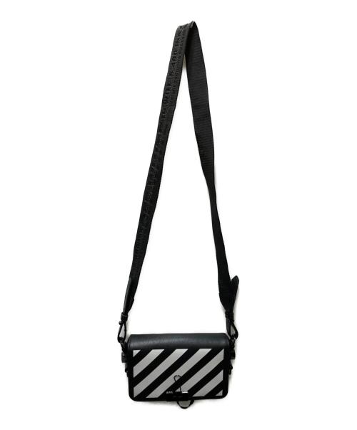 OFFWHITE（オフホワイト）OFFWHITE (オフホワイト) Diag Mini Flap Bag ショルダーバッグ ブラックの古着・服飾アイテム