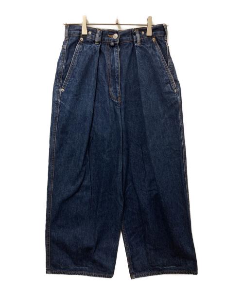 DRIES VAN NOTEN（ドリスヴァンノッテン）DRIES VAN NOTEN (ドリスヴァンノッテン) タックデニムパンツ インディゴ サイズ:34の古着・服飾アイテム