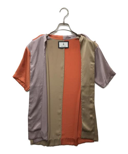 FIT MIHARA YASUHIRO（フィット ミハラヤスヒロ）FIT MIHARA YASUHIRO (フィット ミハラヤスヒロ) クレイジーパターンシャツ ブラウン サイズ:44の古着・服飾アイテム