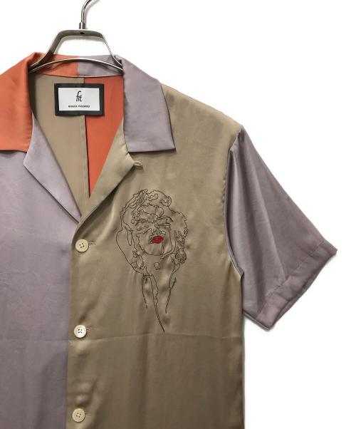 FIT MIHARA YASUHIRO（フィット ミハラヤスヒロ）FIT MIHARA YASUHIRO (フィット ミハラヤスヒロ) クレイジーパターンシャツ ブラウン サイズ:44の古着・服飾アイテム