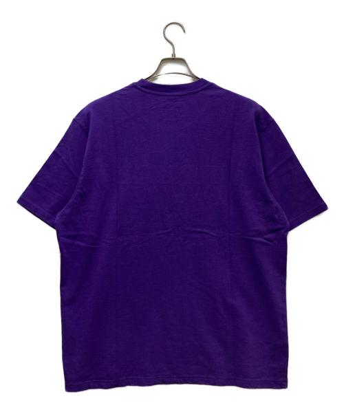 SUPREME（シュプリーム）Supreme (シュプリーム) Stencil Embroidered S/S Top パープル サイズ:Lの古着・服飾アイテム