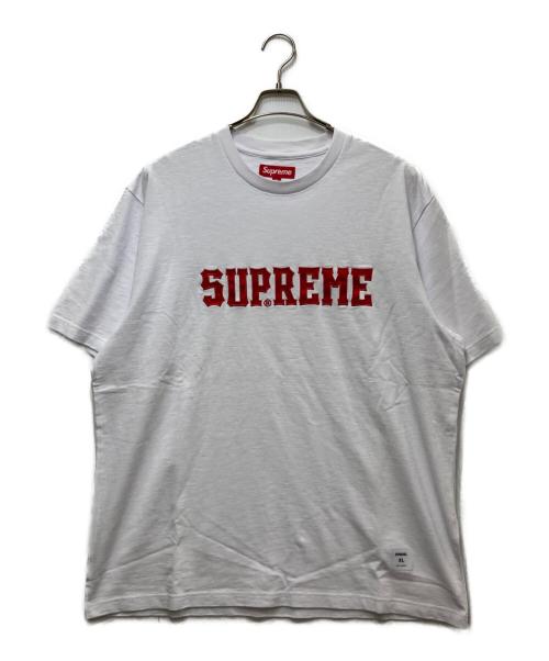 SUPREME（シュプリーム）Supreme (シュプリーム) Twill Applique S/S Top ホワイト サイズ:Lの古着・服飾アイテム