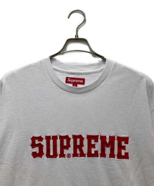 SUPREME（シュプリーム）Supreme (シュプリーム) Twill Applique S/S Top ホワイト サイズ:Lの古着・服飾アイテム