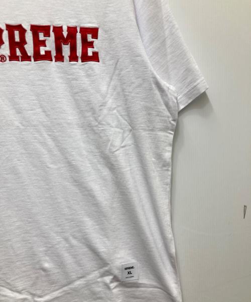 SUPREME（シュプリーム）Supreme (シュプリーム) Twill Applique S/S Top ホワイト サイズ:Lの古着・服飾アイテム