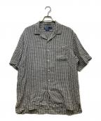 POLO RALPH LAURENポロ・ラルフローレン）の古着「ギンガムチェックリネンシャツ」｜ホワイト×ネイビー