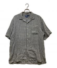POLO RALPH LAUREN（ポロ・ラルフローレン）の古着「ギンガムチェックリネンシャツ」｜ホワイト×ネイビー