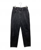 LEVI'Sリーバイス）の古着「RELAXED FIT TAPERED LEG ブラックデニム テーパードデニムパンツ」｜ブラック