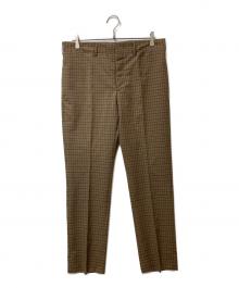 PRADA（プラダ）の古着「チェックスラックス 	UPA795」｜ベージュ