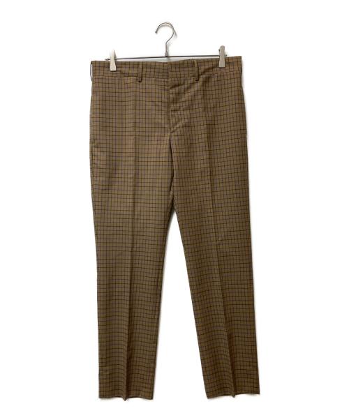 PRADA（プラダ）PRADA (プラダ) チェックスラックス 	UPA795 ベージュ サイズ:48の古着・服飾アイテム