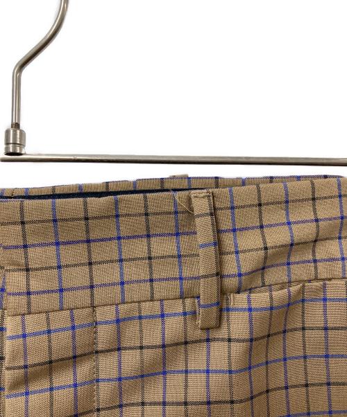 PRADA（プラダ）PRADA (プラダ) チェックスラックス 	UPA795 ベージュ サイズ:48の古着・服飾アイテム