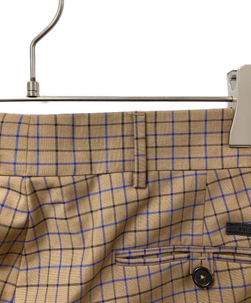 PRADA（プラダ）PRADA (プラダ) チェックスラックス 	UPA795 ベージュ サイズ:48の古着・服飾アイテム