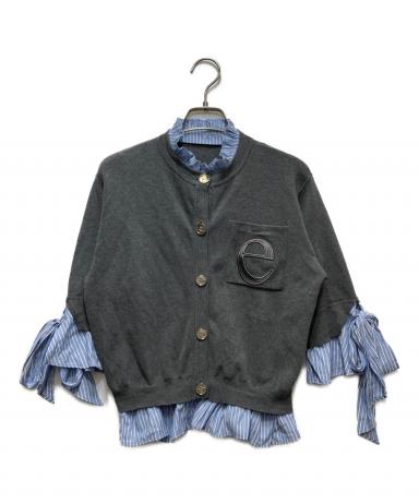 EIMY ISTOIRE Attachedcollarハーフスリーブカーディガン 中古・古着通販】eimy istoire (エイミーイストワール) Attachedcollar