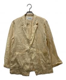 MACPHEE（マカフィー）の古着「ラミーソリッド シングルジャケット」｜ベージュ
