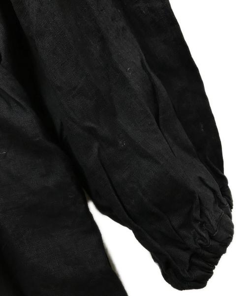 fog linen work（フォグリネンワーク）fog linen work (フォグリネンワーク) リネン長袖ワンピース ネイビー サイズ:Freeの古着・服飾アイテム