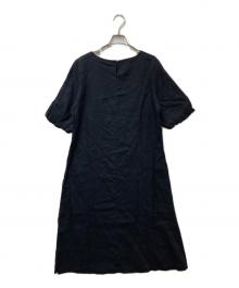 fog linen work（フォグリネンワーク）の古着「リネン半袖ワンピース」｜ネイビー