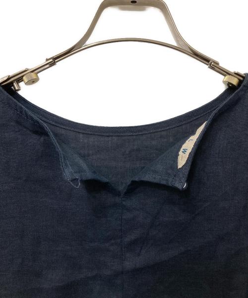 fog linen work（フォグリネンワーク）fog linen work (フォグリネンワーク) リネン半袖ワンピース ネイビー サイズ:Freeの古着・服飾アイテム