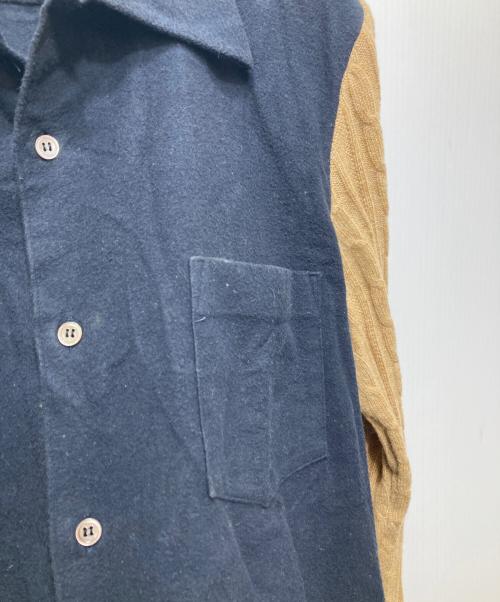 COMME des GARCONS HOMME PLUS（コムデギャルソンオムプリュス）COMME des GARCONS HOMME PLUS (コムデギャルソンオムプリュス) アームニット切替シャツ ブラック サイズ:Mの古着・服飾アイテム