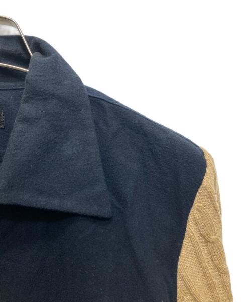 COMME des GARCONS HOMME PLUS（コムデギャルソンオムプリュス）COMME des GARCONS HOMME PLUS (コムデギャルソンオムプリュス) アームニット切替シャツ ブラック サイズ:Mの古着・服飾アイテム