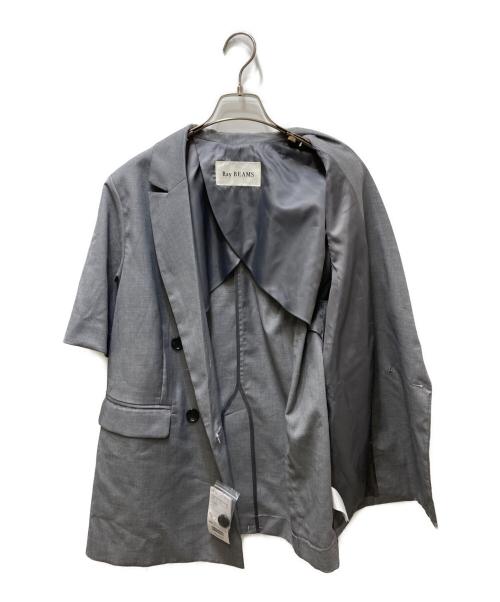 RAY BEAMS（レイ ビームス）RAY BEAMS (レイ ビームス) 4ボタン ダブル ハーフスリーブ ジャケット グレー サイズ:1の古着・服飾アイテム