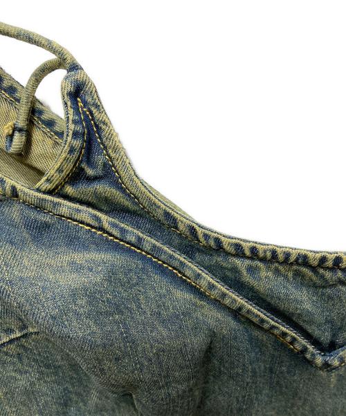YUEQI QI（ユェチ チ）YUEQI QI (ユェチ チ) Denim Halter Top インディゴ サイズ:Sの古着・服飾アイテム