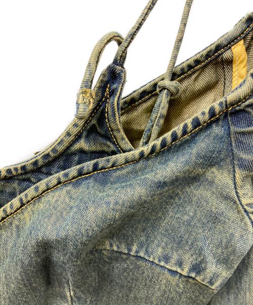 YUEQI QI（ユェチ チ）YUEQI QI (ユェチ チ) Denim Halter Top インディゴ サイズ:Sの古着・服飾アイテム