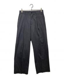 KICS DOCUMENT.（キクスドキュメント）の古着「TROPICAL T/W TUCK PANTS」｜グレー