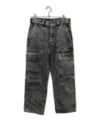 OUATオーユーエーティー）の古着「cargo denim jeans」｜グレー