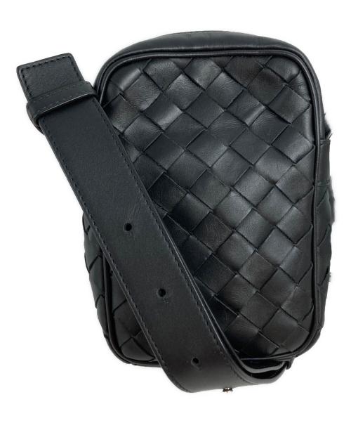 BOTTEGA VENETA（ボッテガベネタ）BOTTEGA VENETA (ボッテガベネタ) イントレチャートショルダバッグ ブラックの古着・服飾アイテム