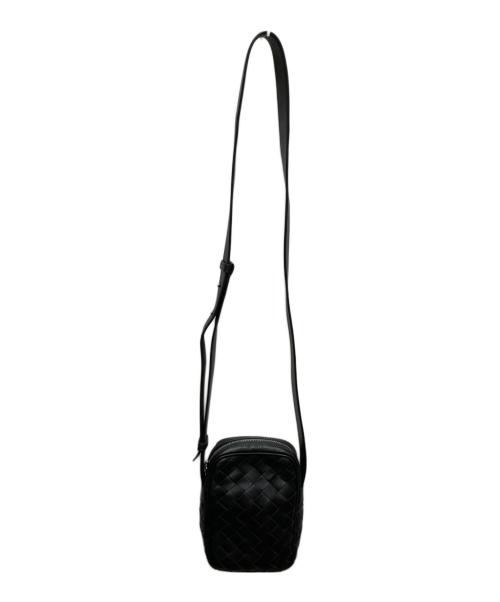BOTTEGA VENETA（ボッテガベネタ）BOTTEGA VENETA (ボッテガベネタ) イントレチャートショルダバッグ ブラックの古着・服飾アイテム