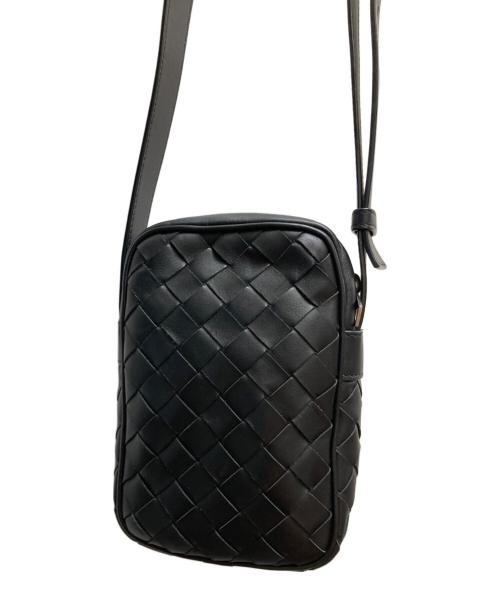 BOTTEGA VENETA（ボッテガベネタ）BOTTEGA VENETA (ボッテガベネタ) イントレチャートショルダバッグ ブラックの古着・服飾アイテム
