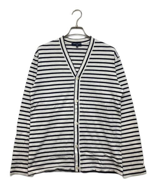 COMME des GARCONS HOMME（コムデギャルソン オム）COMME des GARCONS HOMME (コムデギャルソン オム) ボーダーカーディガン ホワイト サイズ:Sの古着・服飾アイテム