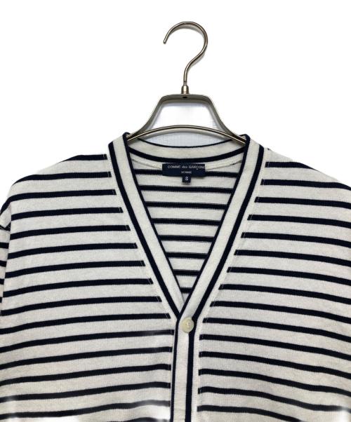 COMME des GARCONS HOMME（コムデギャルソン オム）COMME des GARCONS HOMME (コムデギャルソン オム) ボーダーカーディガン ホワイト サイズ:Sの古着・服飾アイテム