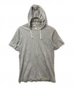 COMME des GARCONS SHIRTコムデギャルソンシャツ）の古着「フード付き半袖シャツ」｜グレー
