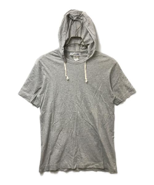 COMME des GARCONS SHIRT（コムデギャルソンシャツ）COMME des GARCONS SHIRT (コムデギャルソンシャツ) フード付き半袖シャツ グレー サイズ:Mの古着・服飾アイテム