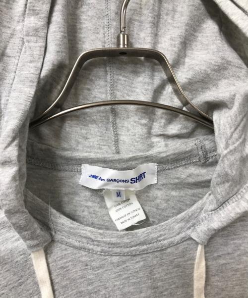 COMME des GARCONS SHIRT（コムデギャルソンシャツ）COMME des GARCONS SHIRT (コムデギャルソンシャツ) フード付き半袖シャツ グレー サイズ:Mの古着・服飾アイテム