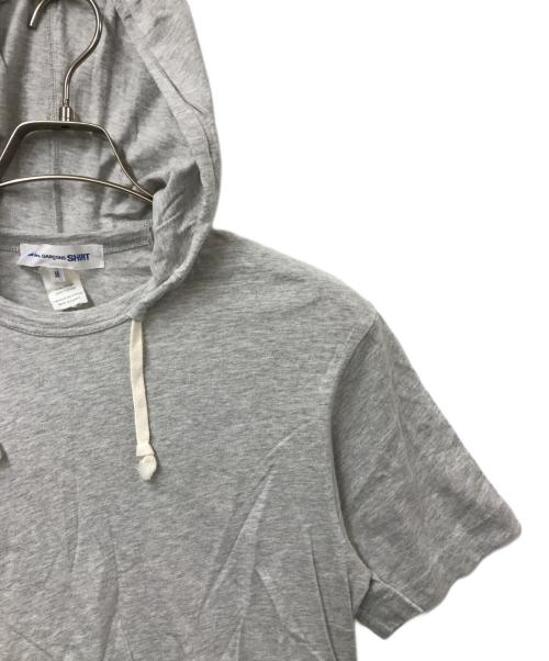 COMME des GARCONS SHIRT（コムデギャルソンシャツ）COMME des GARCONS SHIRT (コムデギャルソンシャツ) フード付き半袖シャツ グレー サイズ:Mの古着・服飾アイテム