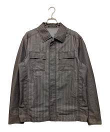 GAULTIER HOMME objet（ゴルチエオムオブジェ）の古着「ストライプジップジャケット」｜グレー