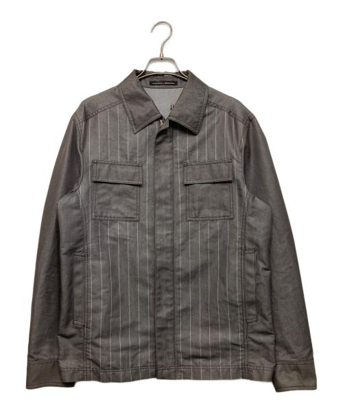 GAULTIER HOMME objet（ゴルチエオムオブジェ）GAULTIER HOMME objet (ゴルチエオムオブジェ) ストライプジップジャケット グレー サイズ:50の古着・服飾アイテム