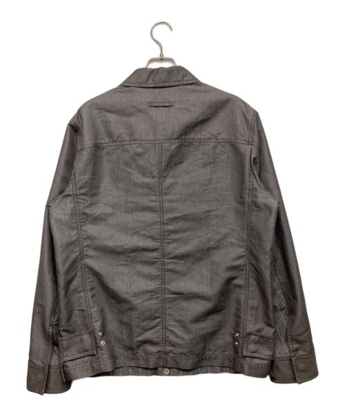 GAULTIER HOMME objet（ゴルチエオムオブジェ）GAULTIER HOMME objet (ゴルチエオムオブジェ) ストライプジップジャケット グレー サイズ:50の古着・服飾アイテム