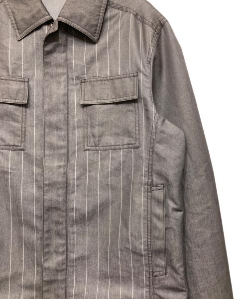 GAULTIER HOMME objet（ゴルチエオムオブジェ）GAULTIER HOMME objet (ゴルチエオムオブジェ) ストライプジップジャケット グレー サイズ:50の古着・服飾アイテム