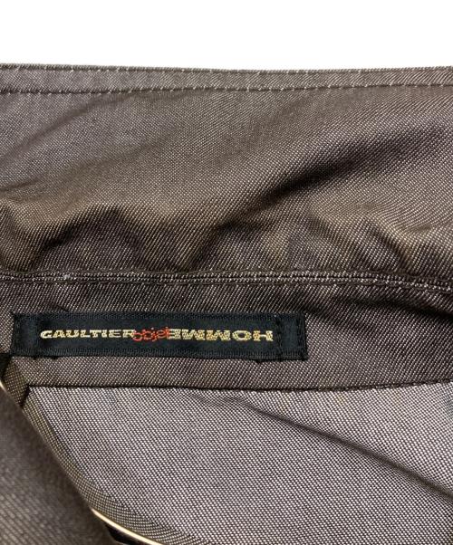 GAULTIER HOMME objet（ゴルチエオムオブジェ）GAULTIER HOMME objet (ゴルチエオムオブジェ) ストライプジップジャケット グレー サイズ:50の古着・服飾アイテム