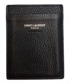 Saint Laurent Parisサンローランパリ）の古着「レザーパスケース」｜ブラック