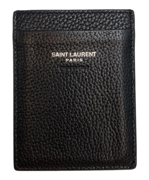 Saint Laurent Paris（サンローランパリ）Saint Laurent Paris (サンローランパリ) レザーパスケース ブラックの古着・服飾アイテム