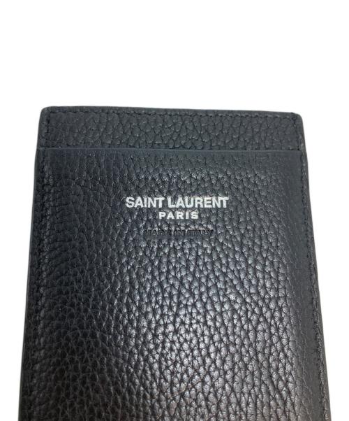 Saint Laurent Paris（サンローランパリ）Saint Laurent Paris (サンローランパリ) レザーパスケース ブラックの古着・服飾アイテム
