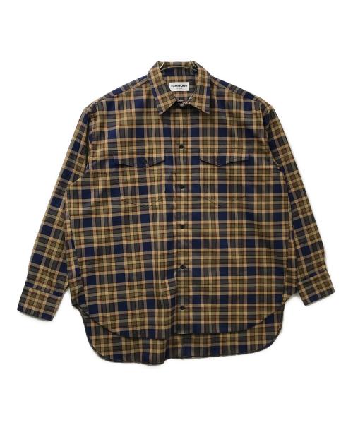 TOM WOOD（トムウッド）TOM WOOD (トムウッド) チェックシャツジャケット ブラウン サイズ:SIZE Mの古着・服飾アイテム