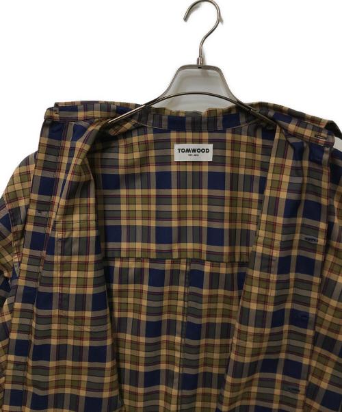 TOM WOOD（トムウッド）TOM WOOD (トムウッド) チェックシャツジャケット ブラウン サイズ:SIZE Mの古着・服飾アイテム